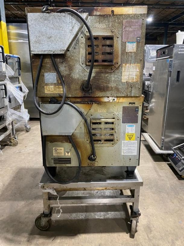 TurboChef Tornado Series Commercial Stainless Steel Electric Powered Double Stacked Rapid Cook Turbo Ovens! With Digital Touch Controls! Model: NGCD6 SN: NGCD6D14828! 208/240V! On Equipment Cart With Casters! 2X Your Bid Makes One Unit! - Image 3 of 11