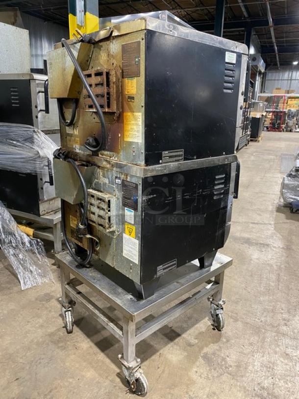 TurboChef Tornado Series Commercial Stainless Steel Electric Powered Double Stacked Rapid Cook Turbo Ovens! With Digital Touch Controls! Model: NGCD6 SN: NGCD6D07506! 208/240V! On Equipment Cart With Casters! 2X Your Bid Makes One Unit! - Image 4 of 11