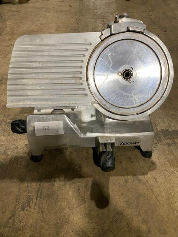 Adcraft Commercial Stainless Steel Electric Powered Countertop Meat Deli Slicer! On Legs! - Image 1 of 7