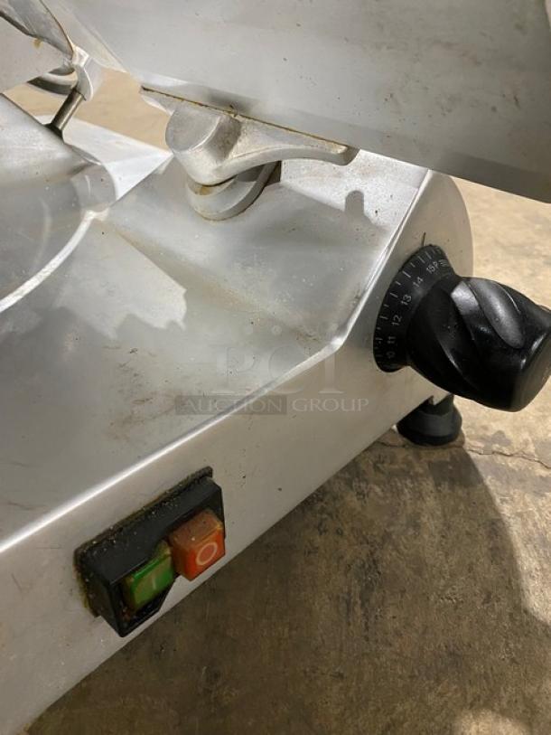 Adcraft Commercial Stainless Steel Electric Powered Countertop Meat Deli Slicer! On Legs! - Image 6 of 7