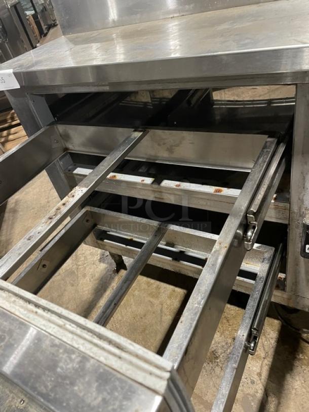 Custom Cool Customized Commercial Stainless Steel 2 Drawer/Single Door Refrigerated Bain Marie Style Mega Top Salad/Sandwich Prep Table! With Single Compartment Handwashing Sink & Swing Spout Faucet! With HeatCraft Reach In Unit Cooler! Model: TA10AG SN: T20C24647! 115V 1 Phase! On Legs! - Image 7 of 15