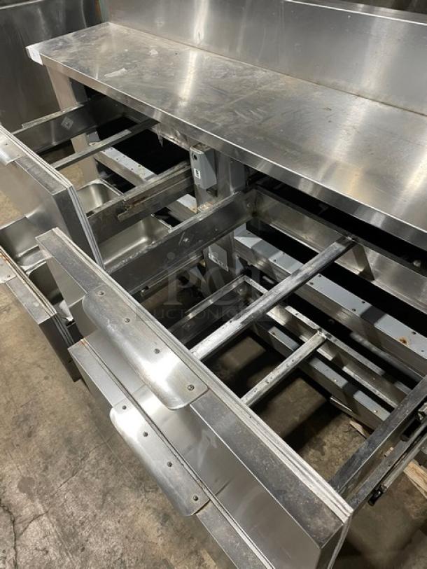 Commercial Stainless Steel 4 Drawer Refrigerated Bain Marie Style Mega Top Salad/Sandwich Prep Table! On Legs! - Image 5 of 12