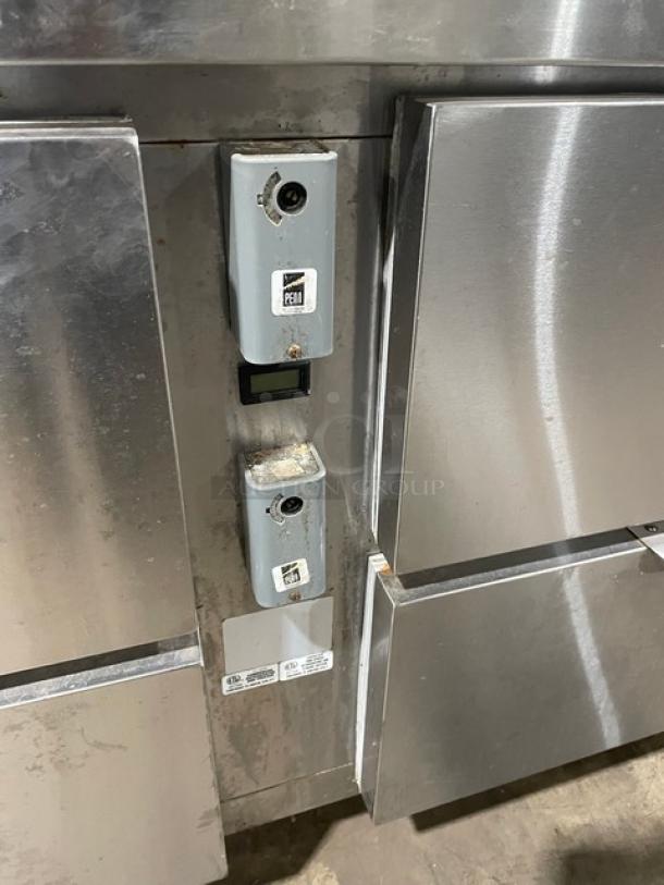 Commercial Stainless Steel 4 Drawer Refrigerated Bain Marie Style Mega Top Salad/Sandwich Prep Table! On Legs! - Image 9 of 12