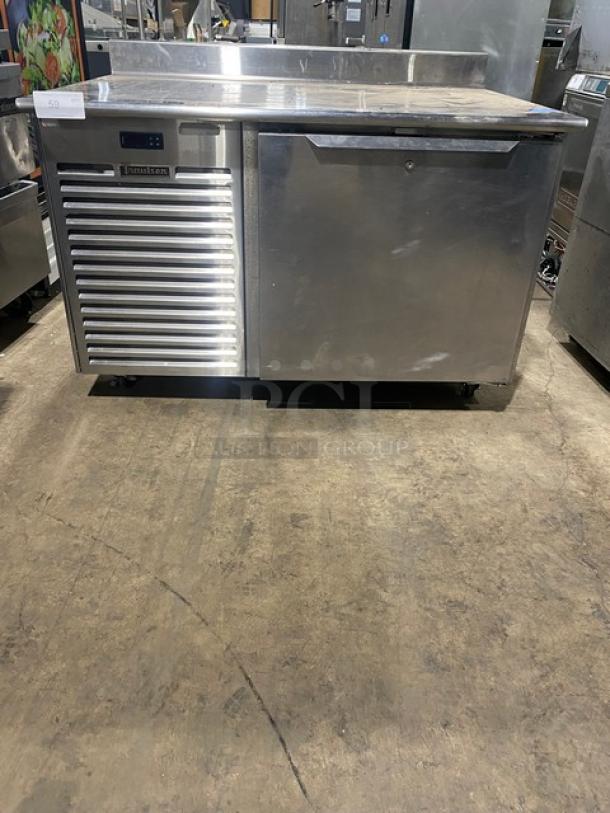 Traulsen Commercial Stainless Steel Single Door Refrigerated Worktop Cooler! With Back Splash! With Poly Coated Wire Racks! Model: TU048QC SN: T30356A13! 115V 1 Phase! On Casters! - Image 1 of 10