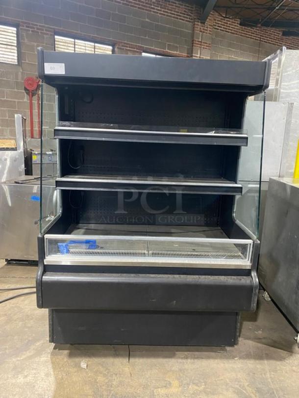 Amtekco Commercial Black 3-Tier Refrigerated Open Grab-N-Go Merchandiser Display Case! With Adjustable Shelves! Model: BC-4 SN: BC4-0059! 115V 1 Phase! On Casters! - Image 1 of 10
