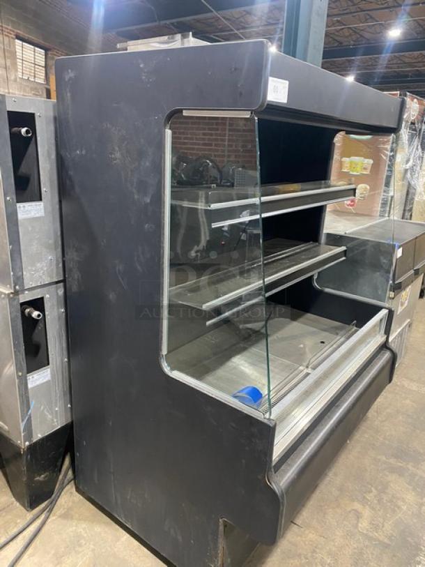 Amtekco Commercial Black 3-Tier Refrigerated Open Grab-N-Go Merchandiser Display Case! With Adjustable Shelves! Model: BC-4 SN: BC4-0059! 115V 1 Phase! On Casters! - Image 2 of 10