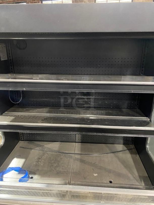 Amtekco Commercial Black 3-Tier Refrigerated Open Grab-N-Go Merchandiser Display Case! With Adjustable Shelves! Model: BC-4 SN: BC4-0059! 115V 1 Phase! On Casters! - Image 5 of 10