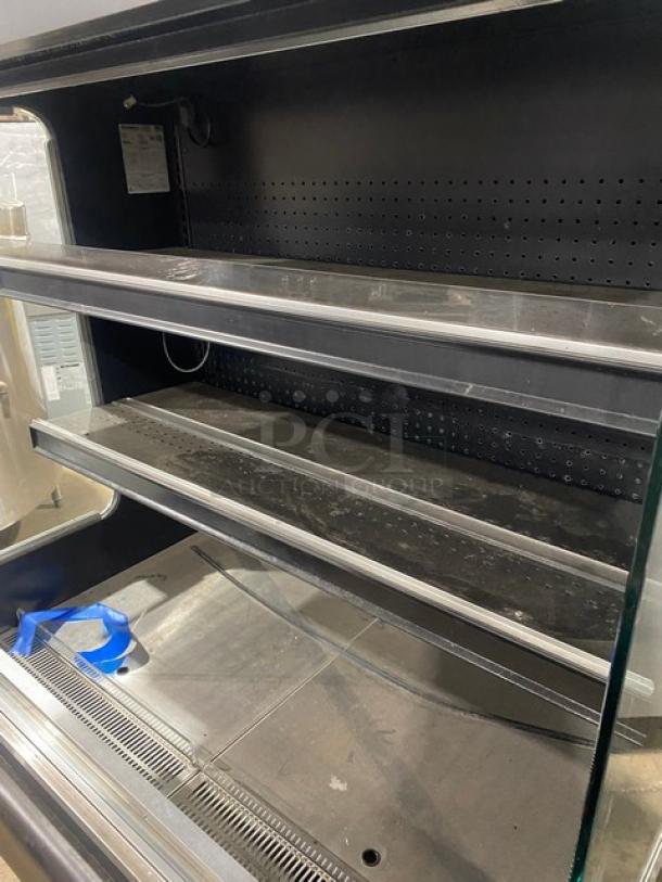 Amtekco Commercial Black 3-Tier Refrigerated Open Grab-N-Go Merchandiser Display Case! With Adjustable Shelves! Model: BC-4 SN: BC4-0059! 115V 1 Phase! On Casters! - Image 6 of 10