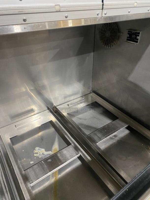 Delfield Commercial Stainless-Steel Self-Contained Air Curtain Beverage/Milk Cooler! With Double Lift-Open Top Hinged Lids! Model: NLFAC-8 SN: 0608036002029M! 115V 1 Phase! On Casters! - Image 6 of 10