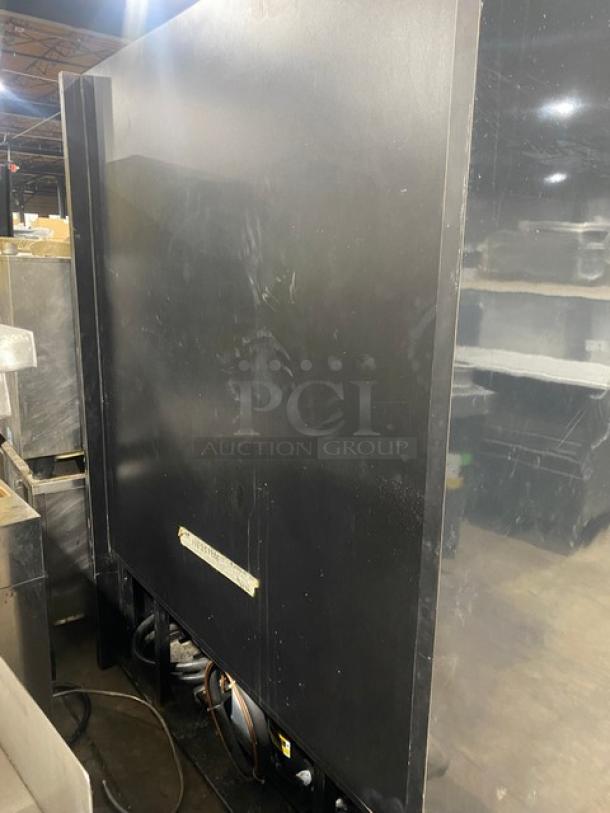 RPI Industries Olympus II Air Screen Series Commercial Black Self-Contained Refrigerated 4-Tier Open Grab-N-Go Merchandiser Display Case! With Stainless Steel Interior & Adjustable Shelves! With Energy Efficient Pull-Down Night Curtain! Model: SCAS60R-II SN: 10142639! 115/208-230V 1 Phase! - Image 3 of 9