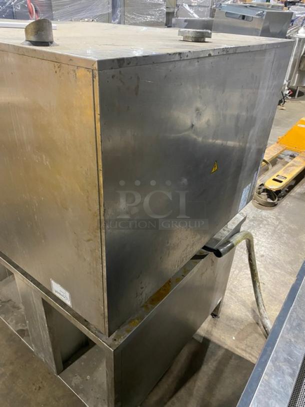 Rational Commercial Stainless Steel Countertop SelfCooking Center Combi Oven! With Wire Oven Racks! With 2 Section Pan-Holding Equipment Stand/Base! On Legs! - Image 4 of 9
