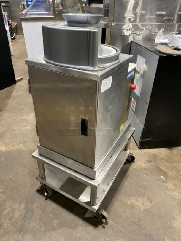 Somerset Commercial Stainless Steel Electric Powered Heavy-Duty 1-36 Oz. Dough Rounder Machine! Model: SDR-400 SN: 1510K0138! 115V 1 Phase! With Single Shelf Equipment Cart! On Casters! - Image 2 of 12