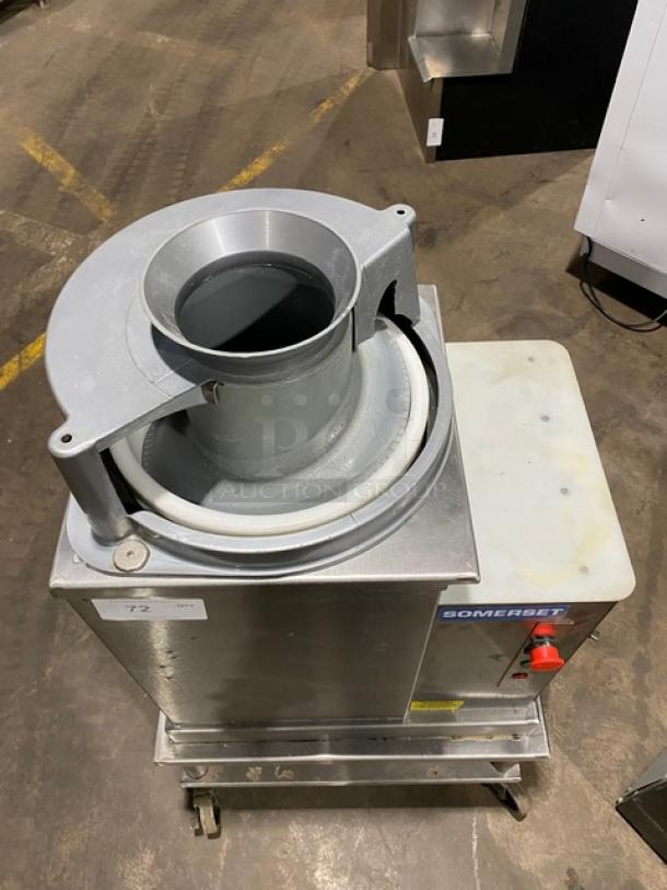 Somerset Commercial Stainless Steel Electric Powered Heavy-Duty 1-36 Oz. Dough Rounder Machine! Model: SDR-400 SN: 1510K0138! 115V 1 Phase! With Single Shelf Equipment Cart! On Casters! - Image 5 of 12