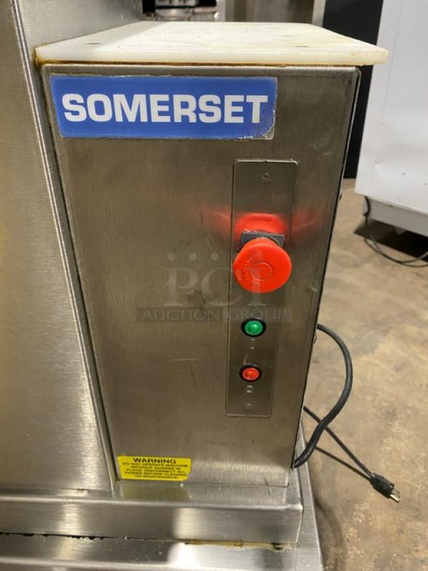 Somerset Commercial Stainless Steel Electric Powered Heavy-Duty 1-36 Oz. Dough Rounder Machine! Model: SDR-400 SN: 1510K0138! 115V 1 Phase! With Single Shelf Equipment Cart! On Casters! - Image 7 of 12