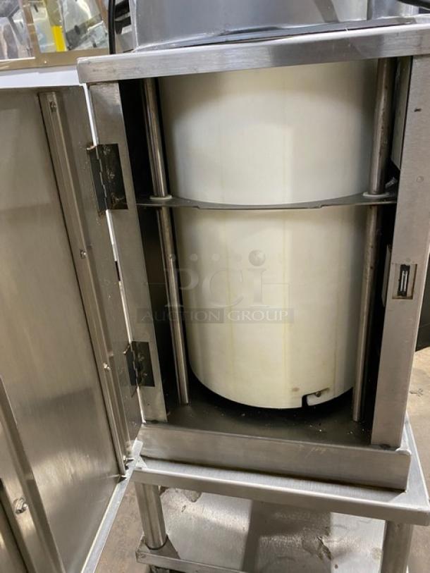 Somerset Commercial Stainless Steel Electric Powered Heavy-Duty 1-36 Oz. Dough Rounder Machine! Model: SDR-400 SN: 1510K0138! 115V 1 Phase! With Single Shelf Equipment Cart! On Casters! - Image 11 of 12