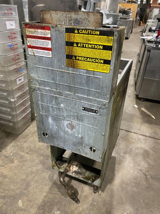 Commercial Stainless Steel Natural Gas Powered Deep Fat Fryer! With Back & Right-Side Splash! With Basket Hanger! With Frying Baskets! On Legs! - Image 3 of 11