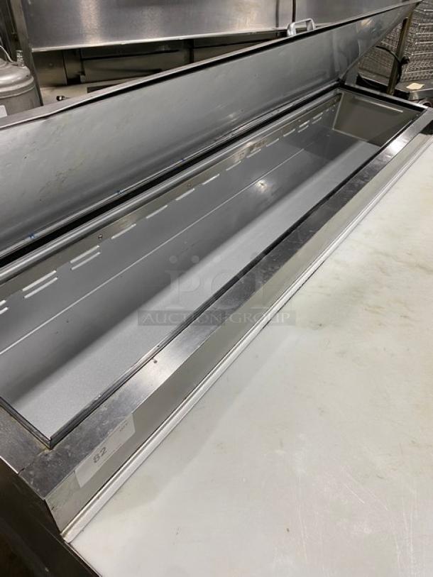 Beverage-Air Commercial Stainless Steel 4 Drawer Refrigerated Bain Marie Style Mega Top Pizza Prep Table! With Removable Cutting Board! Model: DPD72HC-4 SN: 14502012! 115V 1 Phase! On Casters! - Image 5 of 11