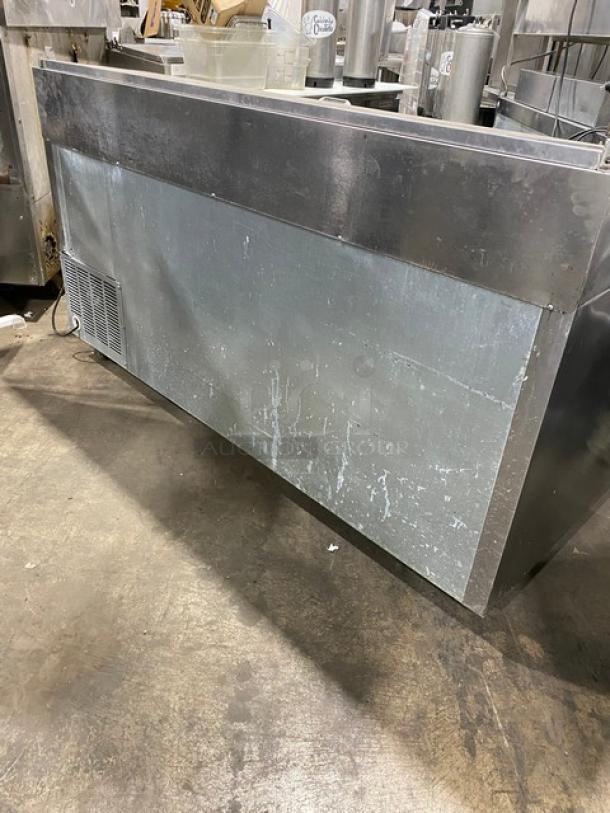 Beverage-Air Commercial Stainless Steel 4 Drawer Refrigerated Bain Marie Style Mega Top Pizza Prep Table! With Removable Cutting Board! Model: DPD72HC-4 SN: 14502009! 115V 1 Phase! On Casters! - Image 3 of 11