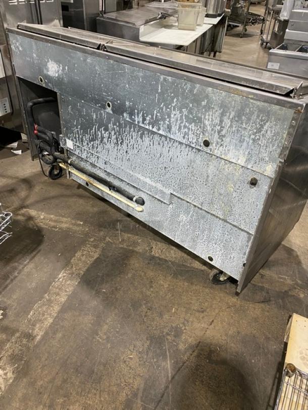 Delfield Commercial Stainless Steel 6 Drawer Refrigerated Bain Marie Style Mega Top Pizza Prep Table! With Removable Cutting Board! Model: 18672PTBMP SN: 2109820100067! 115V 1 Phase! On Casters! - Image 3 of 14