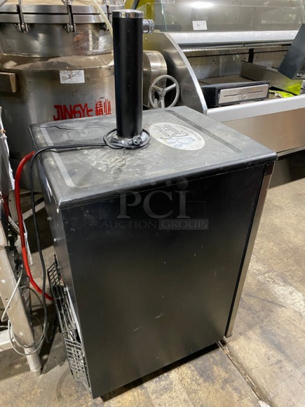 Galaxy Commercial Black Free Standing Single Door Kegerator/Beer Cooler! With Single Tap Tower! Model: 177KEGRTRSS! 115V! On Casters! - Image 2 of 11