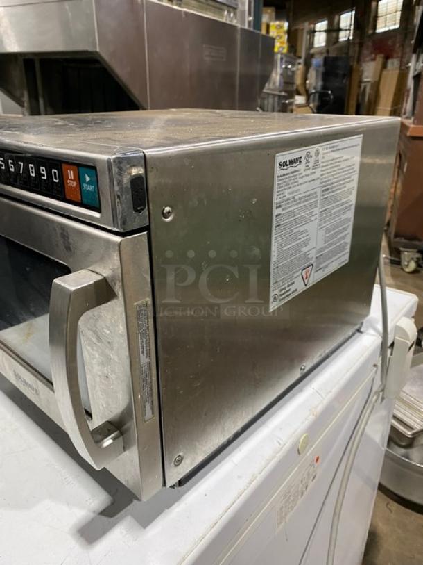 Solwave Commercial Stainless Steel Electric Powered Countertop Microwave Oven! Model: 180MWHD21 SN: 180901071! 208-230V 1 Phase! - Image 2 of 10