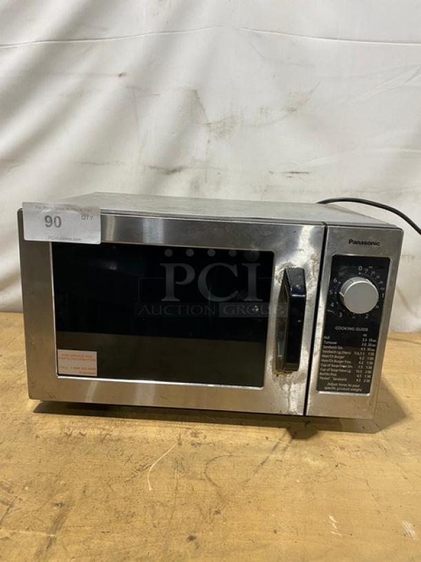 Panasonic Commercial Stainless Steel Electric Powered Countertop Microwave Oven! Model: NE-1025F SN: 6H18150080! 120V! On Legs! - Image 1 of 9