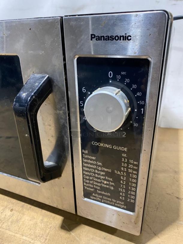 Panasonic Commercial Stainless Steel Electric Powered Countertop Microwave Oven! Model: NE-1025F SN: 6H18150080! 120V! On Legs! - Image 6 of 9