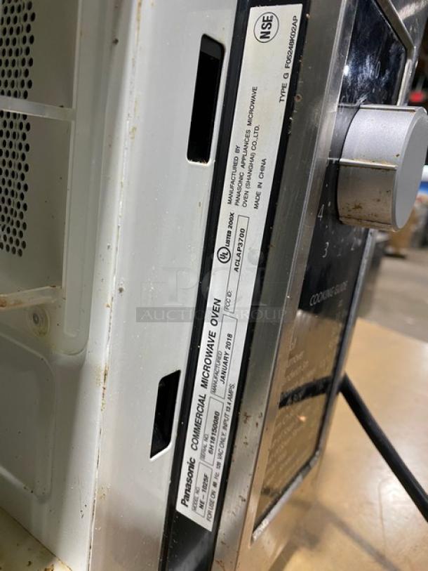 Panasonic Commercial Stainless Steel Electric Powered Countertop Microwave Oven! Model: NE-1025F SN: 6H18150080! 120V! On Legs! - Image 9 of 9