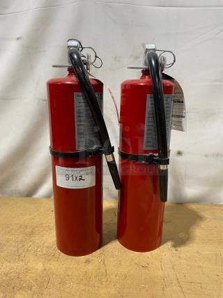 Commercial Red Fire Extinguishers! 2X Your Bid!