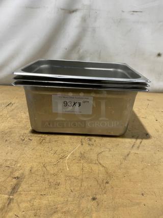 Choice Commercial Stainless Steel Half Size 6" Deep Hotel/Steamtable Pans! Model: 4070269! 3X Your Bid!