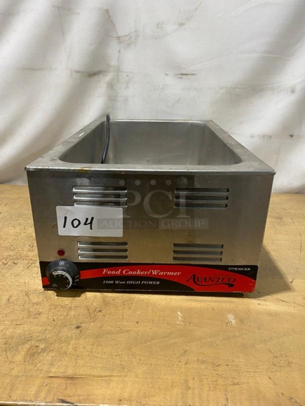 Avantco Commercial Stainless Steel Electric Powered Countertop Food Cooker/Warmer! Model: 177W50CKR SN: 4003935! 120V! - Image 1 of 8