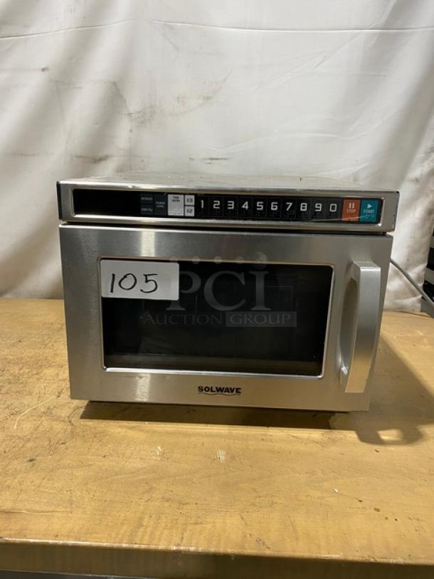 Solwave! 2020 Late Model! Commercial Stainless Steel Electric Powered Countertop Microwave Oven! Model: 180MWHD21 SN: 200601037! 208-230V 1 Phase! - Image 1 of 8
