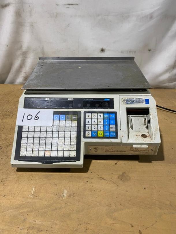 CAS-USA Commercial Countertop Programable Label Printing Scale! Model: LP-1000 SN: PK01500377! 120V! On Legs! - Image 1 of 8