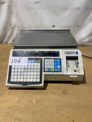 CAS-USA Commercial Countertop Programable Label Printing Scale! Model: LP-1000 SN: PK01500377! 120V! On Legs!