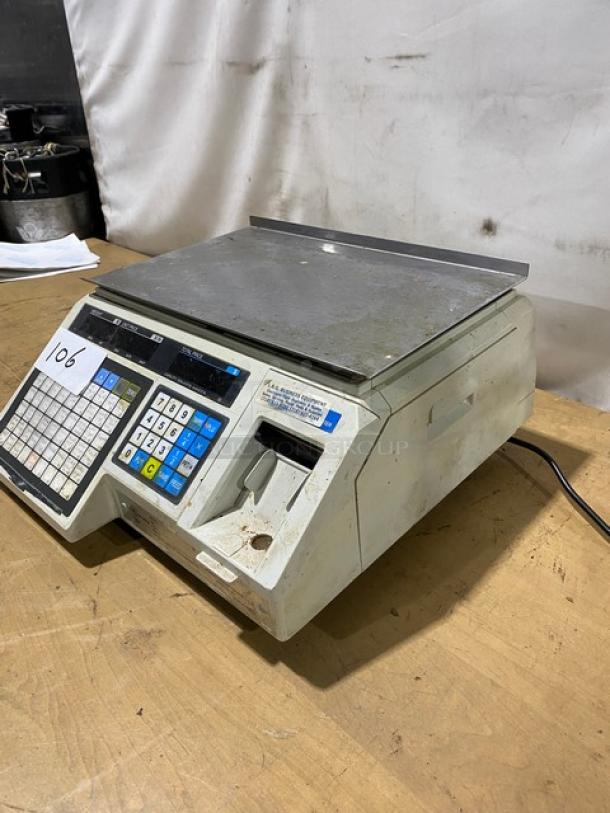 CAS-USA Commercial Countertop Programable Label Printing Scale! Model: LP-1000 SN: PK01500377! 120V! On Legs! - Image 3 of 8
