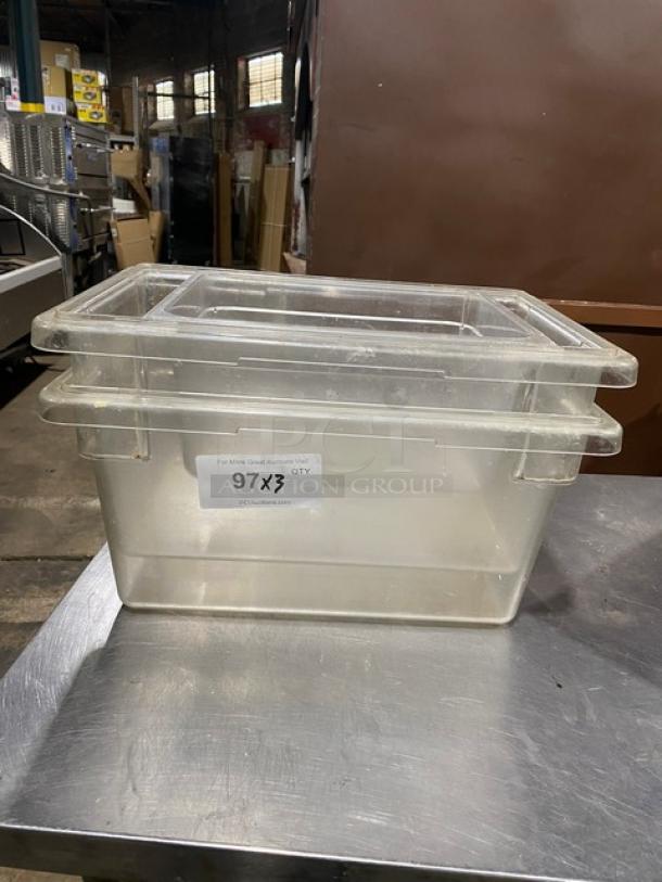 Commercial Clear Polycarbonate Food Pans! 3X Your Bid! - Image 1 of 8