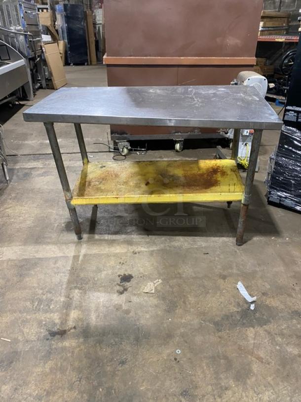 Commercial Stainless Steel Worktop Table! With Single Undershelf! On Legs! - Image 1 of 6