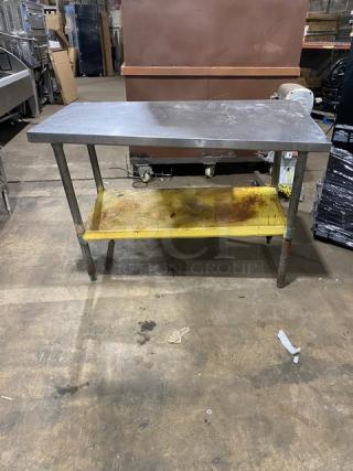 Commercial Stainless Steel Worktop Table! With Single Undershelf! On Legs!