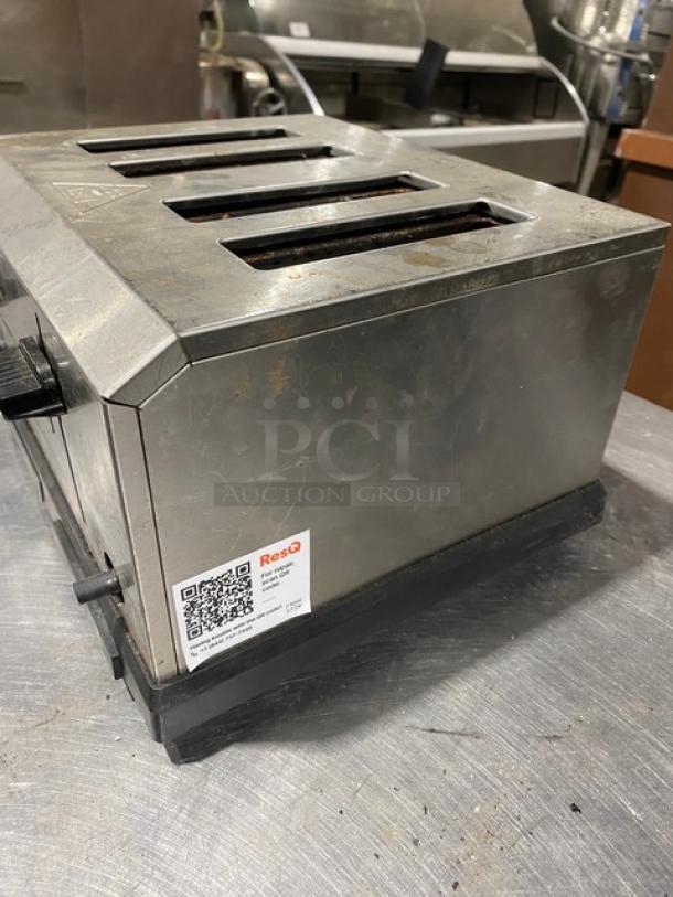Chef-Built Commercial Stainless Steel Electric Powered Countertop Medium-Duty 4-Slice Toaster! With Dual Controls! Model: CCT-100! 120V! On Legs! - Image 2 of 9