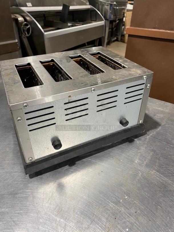 Chef-Built Commercial Stainless Steel Electric Powered Countertop Medium-Duty 4-Slice Toaster! With Dual Controls! Model: CCT-100! 120V! On Legs! - Image 3 of 9