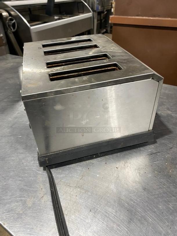Chef-Built Commercial Stainless Steel Electric Powered Countertop Medium-Duty 4-Slice Toaster! With Dual Controls! Model: CCT-100! 120V! On Legs! - Image 4 of 9