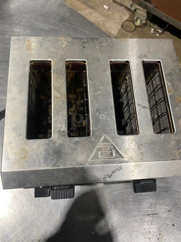 Chef-Built Commercial Stainless Steel Electric Powered Countertop Medium-Duty 4-Slice Toaster! With Dual Controls! Model: CCT-100! 120V! On Legs! - Image 5 of 9