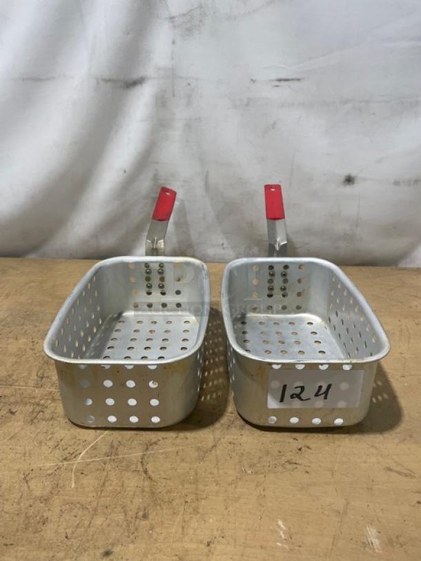 Lot Of Commercial Aluminum Fry Baskets! All One Money! - Image 1 of 8