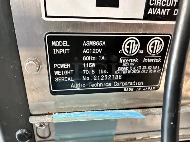 2023 Excellent Autec  ASM895A Maki Maker Sushi Roll Maker 115volt Tested and Working! - Image 9 of 10