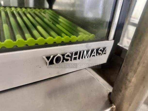 Excellent Yoshimasa YMSC-6-L 72″ Self-Contained Curved Glass Refrigerated Sushi Case 115volt Tested and Working! - Image 7 of 11