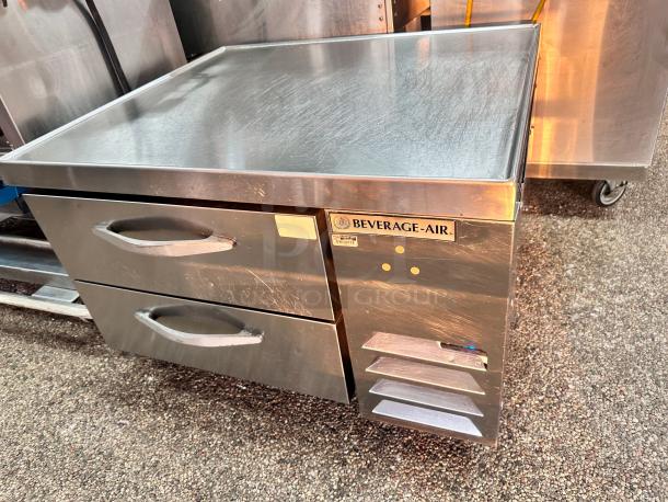 Late  Model Excellent Beverage-Air WTRCS36HC, 36" 2 Drawer Chef Base Refrigerator 115volt Tested and Working - Image 1 of 11