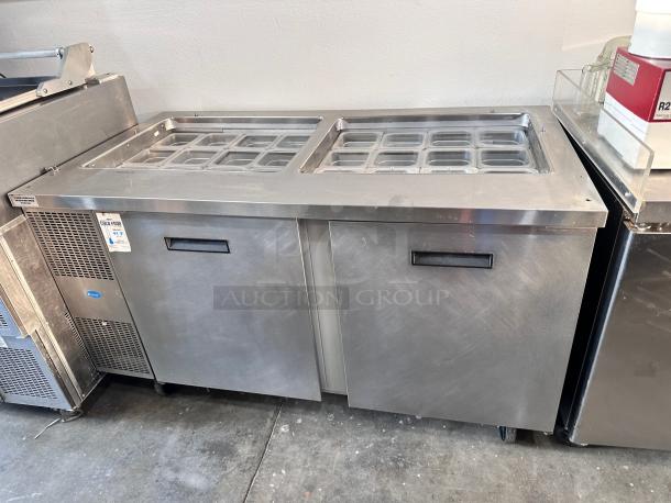 Excellent Randell PT60 60" Mega Top Sandwich/Salad Prep Table w/ Refrigerated Base, 115v Tested and Working! - Image 1 of 12