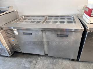Excellent Randell PT60 60" Mega Top Sandwich/Salad Prep Table w/ Refrigerated Base, 115v Tested and Working!