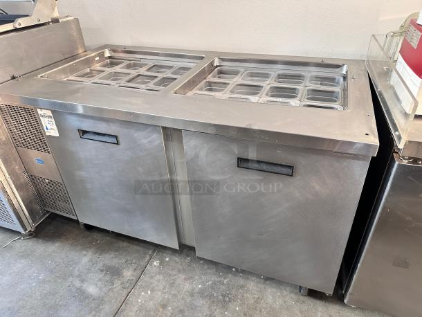 Excellent Randell PT60 60" Mega Top Sandwich/Salad Prep Table w/ Refrigerated Base, 115v Tested and Working! - Image 2 of 12