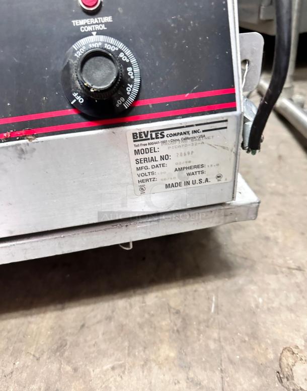 Nice BevLes PICA70-32-A Full Size Non-Insulated Proofing Cabinet, (1) Left Hand Hinged Door, 115volt Tested and Working! - Image 6 of 6